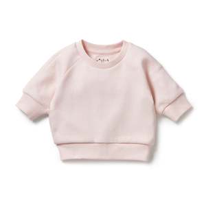 Sale: Organic Cotton Quilted Sweat Top | Pink