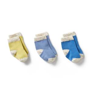 Organic Cotton Baby Socks 3 pack | Endive, Bluebell, Blue