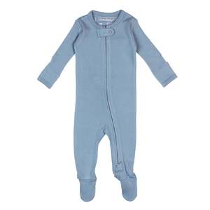 Loved Baby: Organic Zipper Footie | Pool
