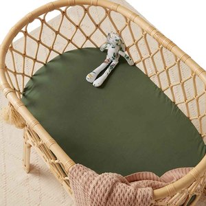 Baby Bedding: Bassinet Sheet | Olive