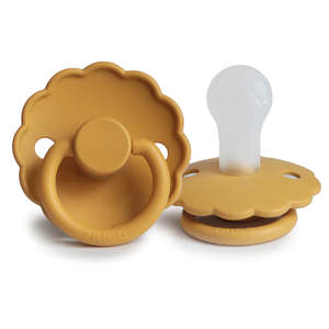 Dummies Pacifiers: FRIGG Daisy Pacifier | Silicone | Honey Gold