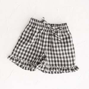 Bottoms 1: Cinnamon Baby | Black Gingham Frill Shorts