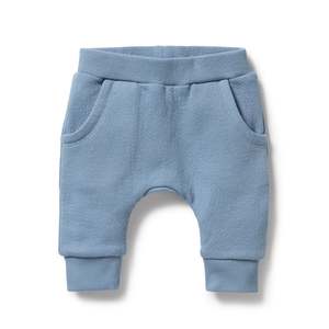 Bottoms 1: Organic Cotton Quilted Pant | Storm Blue