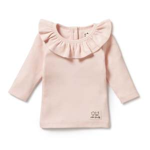 Tops: Organic Cotton Ruffle Top | Pink