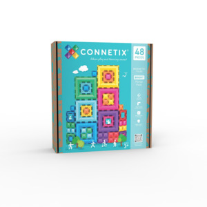 Connetix Bright Portal Pack | 48pc Magnetic Tile Set | White Fox & Co NZ