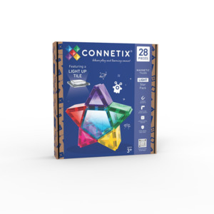 Connetix Light Star Pack | 28 Piece Magnetic Tile Set | White Fox & Co NZ