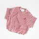 Cinnamon Baby | Crimson Gingham Tshirt Romper
