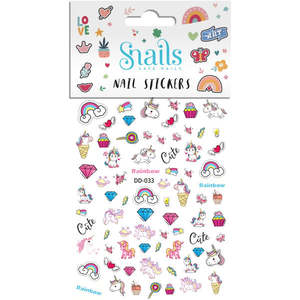 Kids Nail Polish: Snails Nail Stickers | Unicorn Rainbow | White Fox & Co NZ
