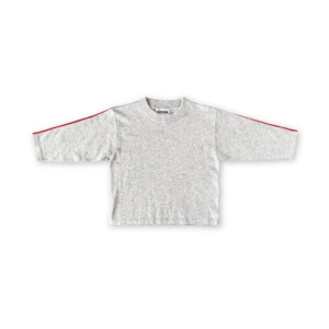 Grown: Grown Organic Seam Long Sleeve Knit Tee | Grey Marle