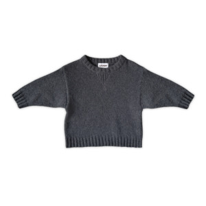 Grown | Merino Blend Knit Pull Over | Charcoal