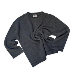 Grown | Ladies Merino Knit Pull Over | Charcoal
