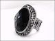 Black Crystal Stretch Ring
