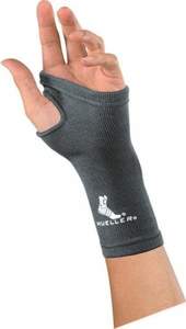 Wrist Supports Mild: MUE7605 LIGHT WEIGHT CONTOURED ELASTIC WRIST SUPPORT BLACK