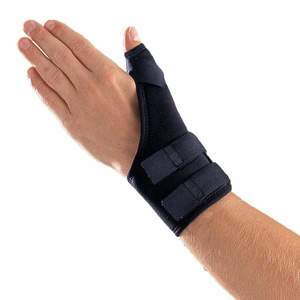 Wrist Thumb 1: OPP1188 WRIST AND THUMB SUPPORT WITH MOLDABLE THERMOPLASTIC INSERT - 8 INCH LONG