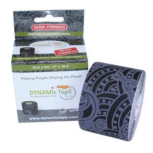 Dynamic Tape: DYNAMIC TAPE ECO - MADE FROM RECYCLED MATERIALS - BLACK WITH GREY PRINT