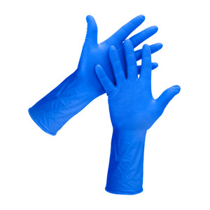 Gloves Ppe: DIAMOND TEXTURED NITRILE GLOVES EXTRA STRENGTH TEAR RESISTANCE PACK 50
