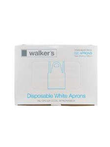 Gloves Ppe: WALKER'S DISPOSABLE APRONS WHITE BOX 100 DISPENSER PACK