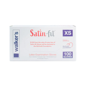 Gloves Ppe: SATIN FIT / PURE FIT LATEX GLOVES POWDER FREE BOX 100