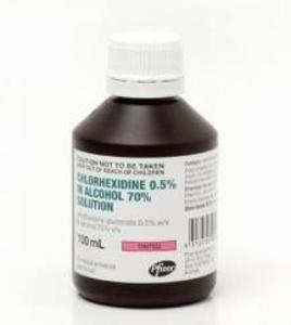 CHLORHEXIDINE 0.5% IN 70% ALCOHOL 100ML
