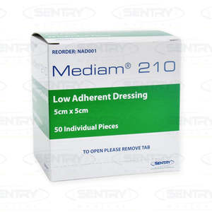 Dressings Gauzes: MEDIAM 210 STERILE DRESSINGS 5 X 5CM BOX 50