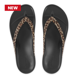 Type: Jandals: LIGHTFEET ARCH SUPPORT JANDALS - LEOPARD PRINT
