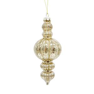 Products: Gold Glass Drop Ornament White Sands Interiors
