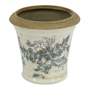 Vintage Grey Vase Large White Sands Interiors