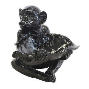 Resin Monkey Banana Bowl (black) White Sands Interiors