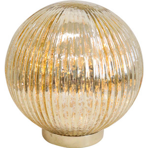 LED Glass Ball Gold Rib Medium White Sands Interiors