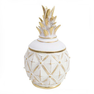 Products: Pineapple Box White Medium White Sands Interiors