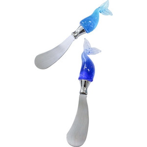Whale Glass Spreader S/2 White Sands Interiors