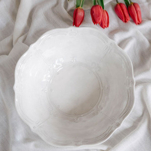Melamine French Grey Bowl 30cm White Sands Interiors