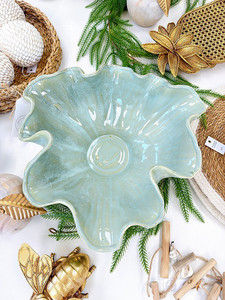 Wave Bowl in French Green White Sands Interiors