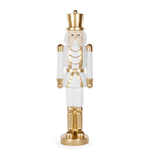 Products: Velvet Regal Nutcracker - White and Gold White Sands Interiors
