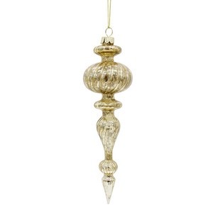 Gold Glass Finial Drop White Sands Interiors