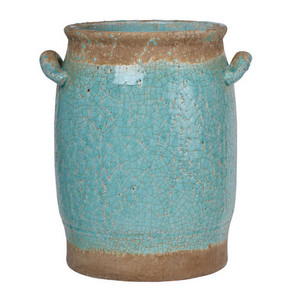 Products: Candia Ceramic Vase Turquoise Small White Sands Interiors