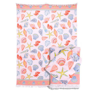Products: Extra Large Beach Towel Shells White Sands Interiors