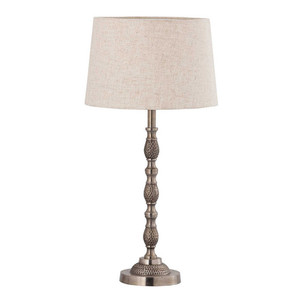 Products: Silver Antique Table Lamp & Shade White Sands Interiors