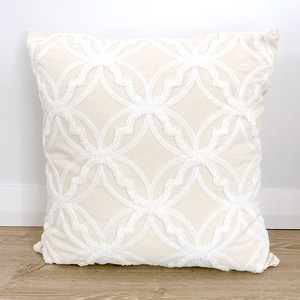 Products: Cream Pattern Throw Cushion White Sands Interiors
