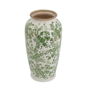 Products: Green Speckled Flower Vase White Sands Interiors