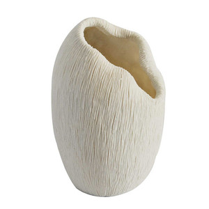 Coral Scalloped Vase (white) White Sands Interiors