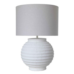 Products: Santorini Terracotta Table Lamp – White with Linen Shade White Sands Interiors