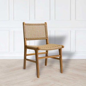Products: Reclaimed Oak and Rattan Dining Chair White Sands Interiors