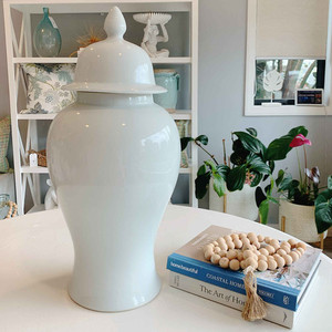 White Porcelain Ginger Jar Xtra Large White Sands Interiors