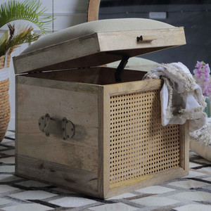 Rattan Trellis Storage Chest White Sands Interiors