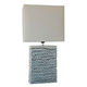 Marine Glaze Ceramic Table Lamp – Blue with Linen Shade White Sands Interiors