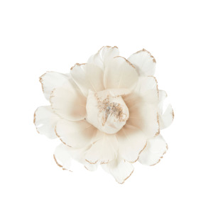 Feather Flower Tree Clip - Champagne White Sands Interiors