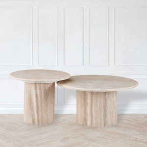 Lunaro Travertine coffee table White Sands Interiors