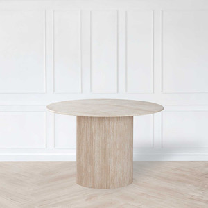 Lunaro Travertine Dining Table White Sands Interiors