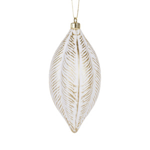 Drop Bauble - White and Gold White Sands Interiors